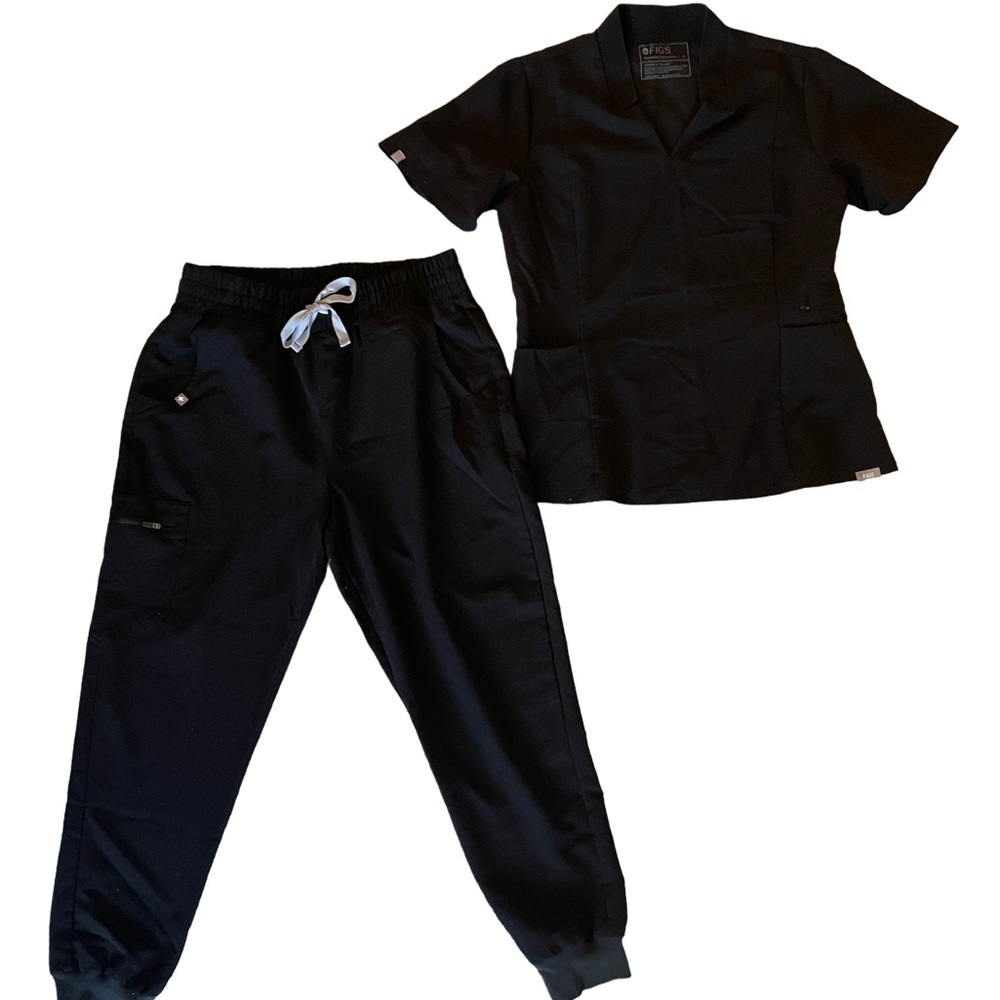 FIGS SCRUBS Zamora Jogger Scrub Pants & Casma Three-Pocket Scrub Top SIZE MEDIUM